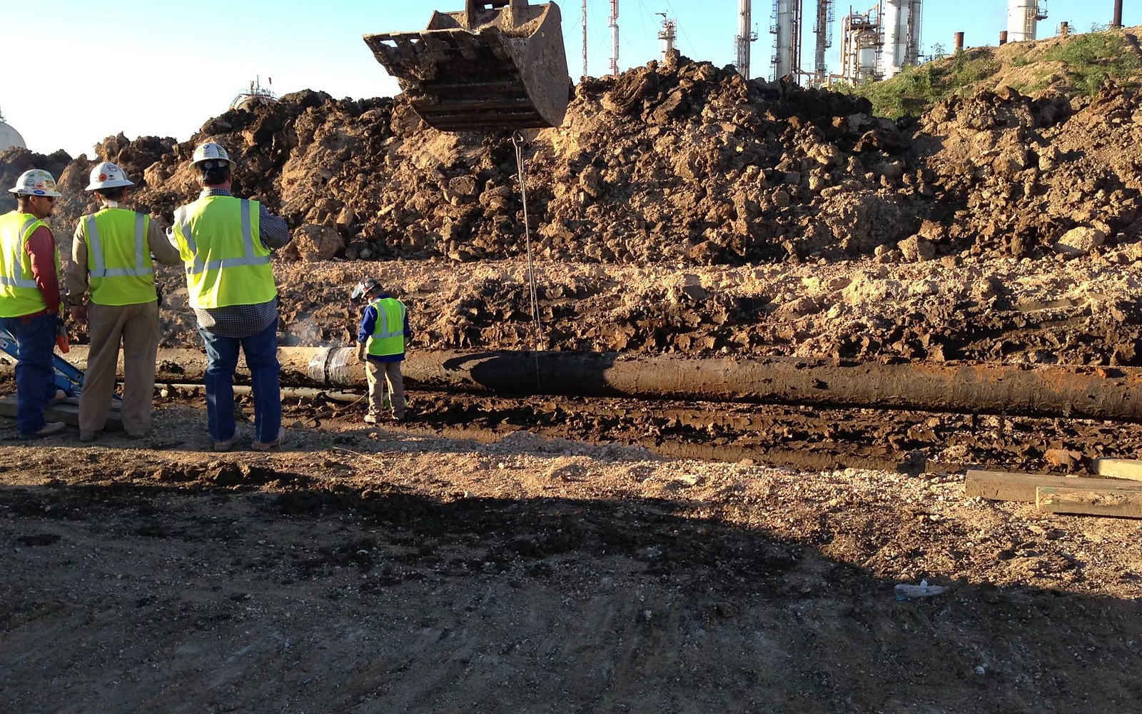 Crew at a refinery site